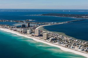 Aerial view of Pensacola, FL